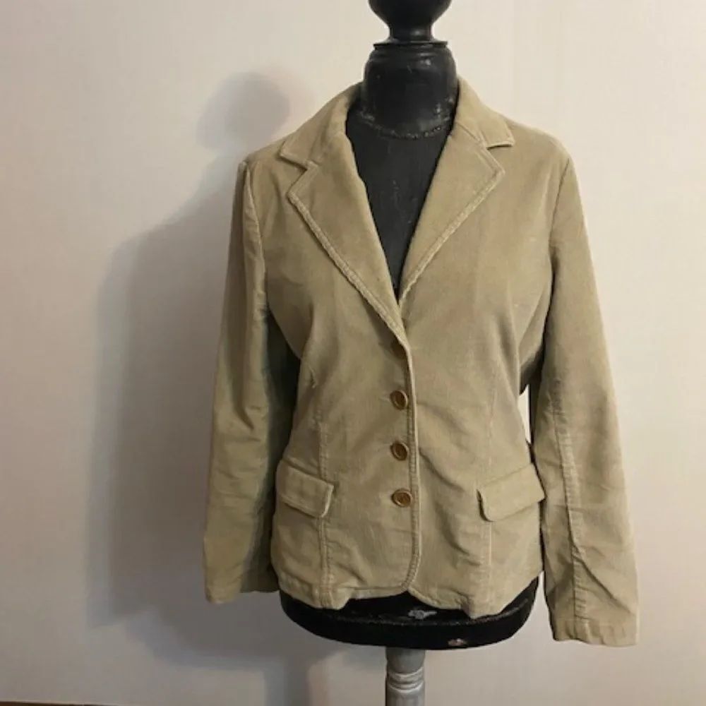 Eddie Bauer Tan Corduroy Blazer, size 10